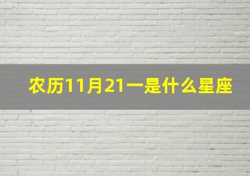 农历11月21一是什么星座