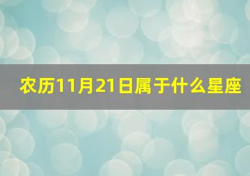 农历11月21日属于什么星座