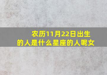 农历11月22日出生的人是什么星座的人呢女