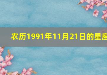 农历1991年11月21日的星座