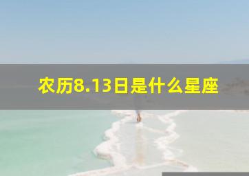 农历8.13日是什么星座