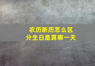 农历新历怎么区分生日是算哪一天