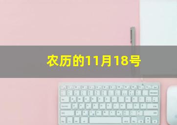 农历的11月18号