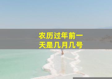 农历过年前一天是几月几号