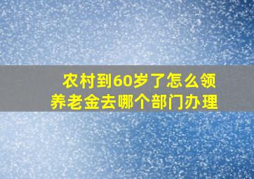 农村到60岁了怎么领养老金去哪个部门办理