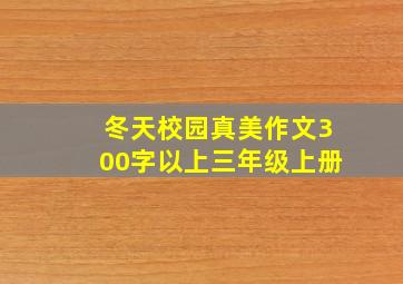 冬天校园真美作文300字以上三年级上册