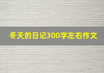 冬天的日记300字左右作文