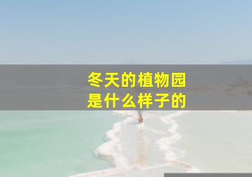 冬天的植物园是什么样子的