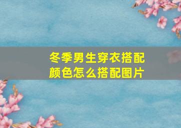 冬季男生穿衣搭配颜色怎么搭配图片