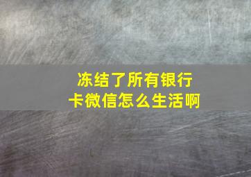 冻结了所有银行卡微信怎么生活啊