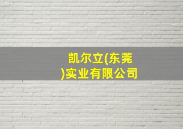 凯尔立(东莞)实业有限公司