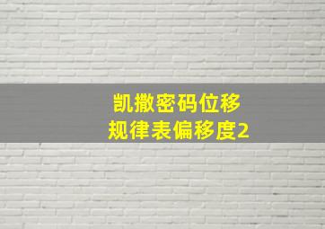 凯撒密码位移规律表偏移度2