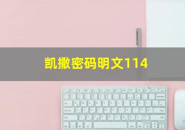 凯撒密码明文114