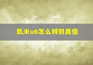 凯米u6怎么辨别真假