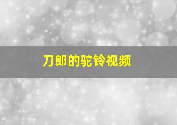 刀郎的驼铃视频