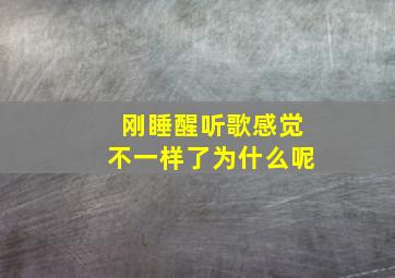 刚睡醒听歌感觉不一样了为什么呢