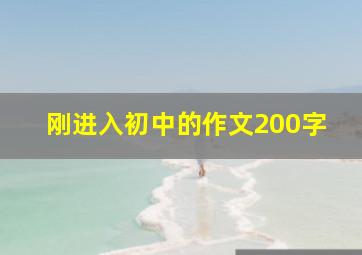 刚进入初中的作文200字