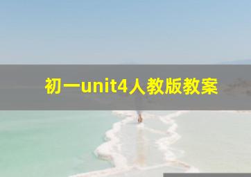 初一unit4人教版教案