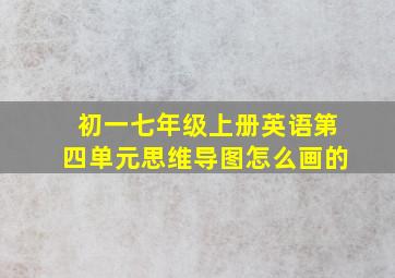 初一七年级上册英语第四单元思维导图怎么画的