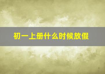 初一上册什么时候放假