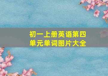 初一上册英语第四单元单词图片大全