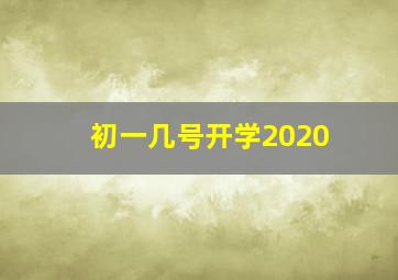 初一几号开学2020