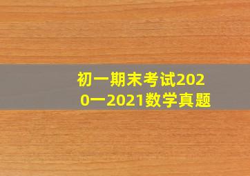 初一期末考试2020一2021数学真题