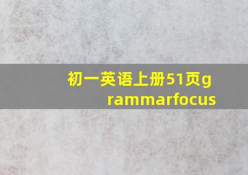 初一英语上册51页grammarfocus