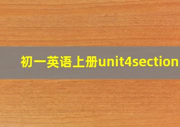 初一英语上册unit4sectionB