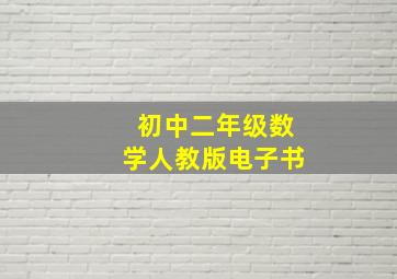 初中二年级数学人教版电子书