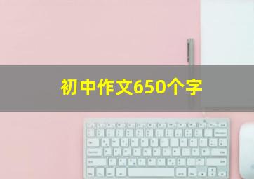 初中作文650个字