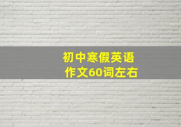 初中寒假英语作文60词左右