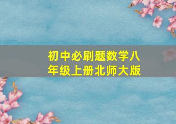 初中必刷题数学八年级上册北师大版