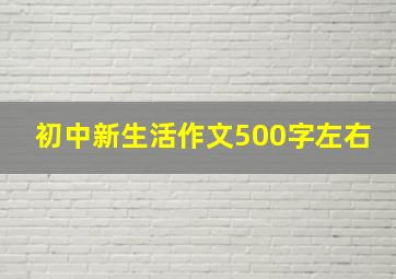 初中新生活作文500字左右