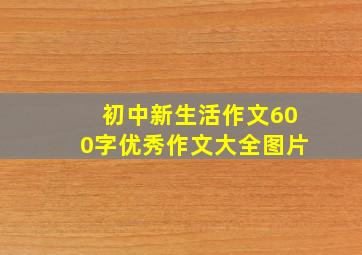 初中新生活作文600字优秀作文大全图片