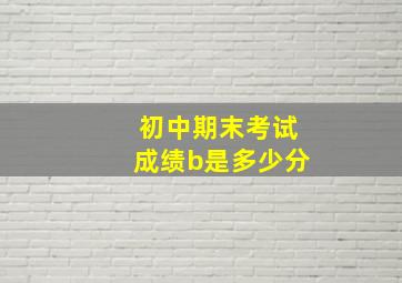 初中期末考试成绩b是多少分