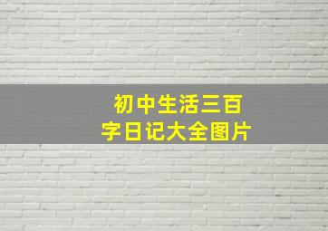 初中生活三百字日记大全图片