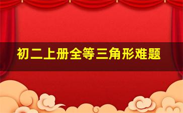 初二上册全等三角形难题