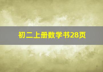 初二上册数学书28页