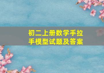 初二上册数学手拉手模型试题及答案