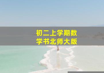 初二上学期数学书北师大版