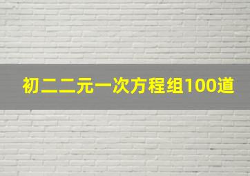 初二二元一次方程组100道