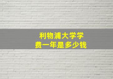 利物浦大学学费一年是多少钱