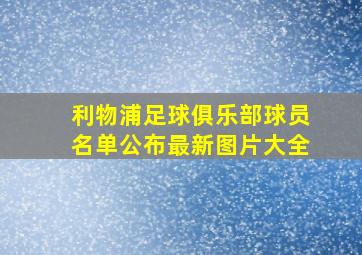 利物浦足球俱乐部球员名单公布最新图片大全