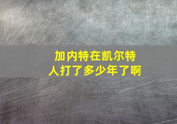 加内特在凯尔特人打了多少年了啊