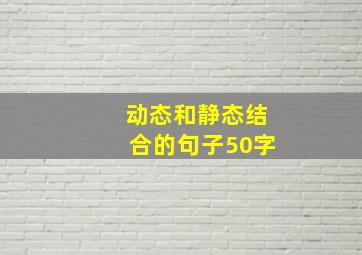 动态和静态结合的句子50字