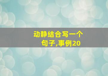 动静结合写一个句子,事例20