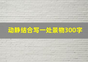 动静结合写一处景物300字