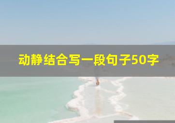 动静结合写一段句子50字