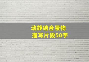 动静结合景物描写片段50字